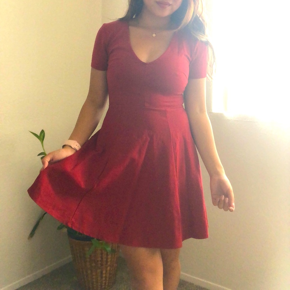 Red A Line Dress